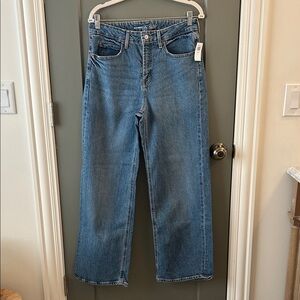 Old Navy Womems Sky-Hi Wide Leg Jeans Size 8 Petite  New